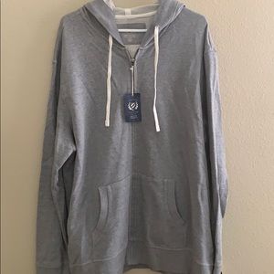 CLUB ROOM Men’s Gray Big & Tall 2XL Zip Up Hoodie NWT